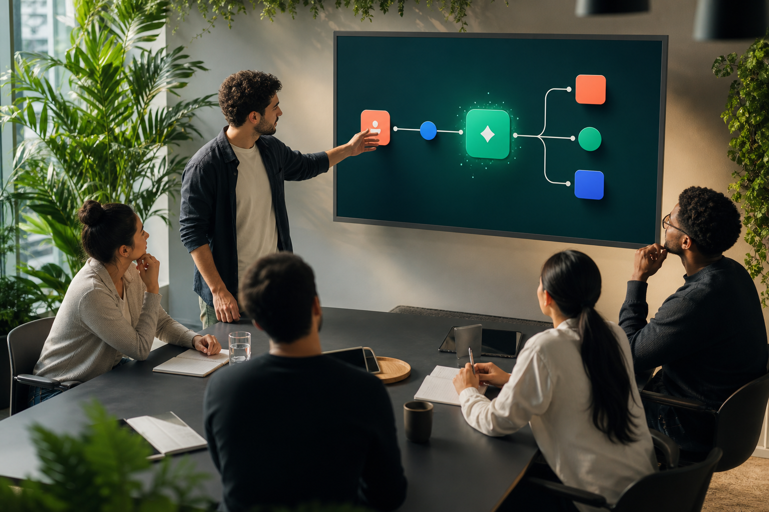 summary infographic: agency AI ad workflow