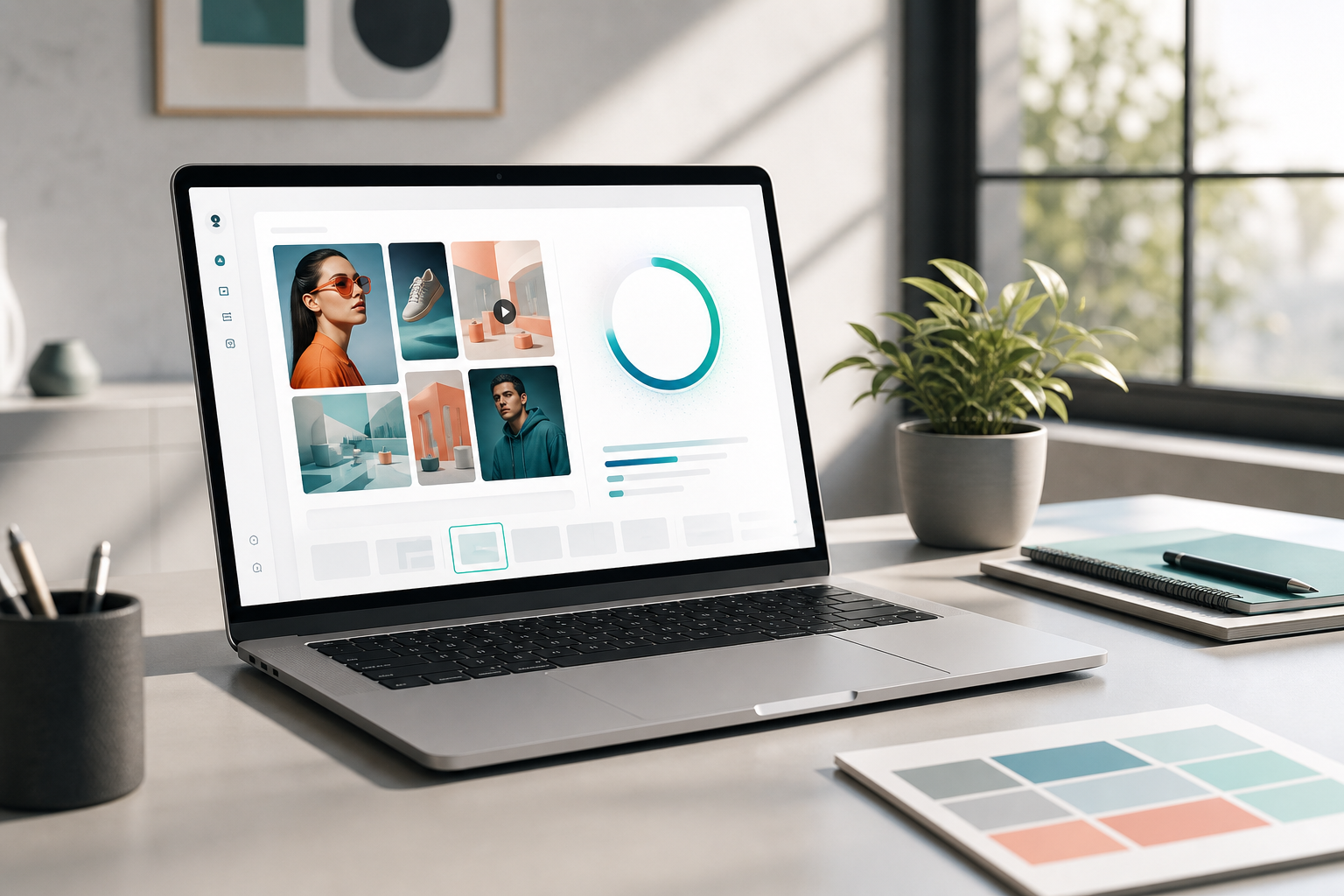 AdsGPT creative generator dashboard with BrandIQ and Meta push