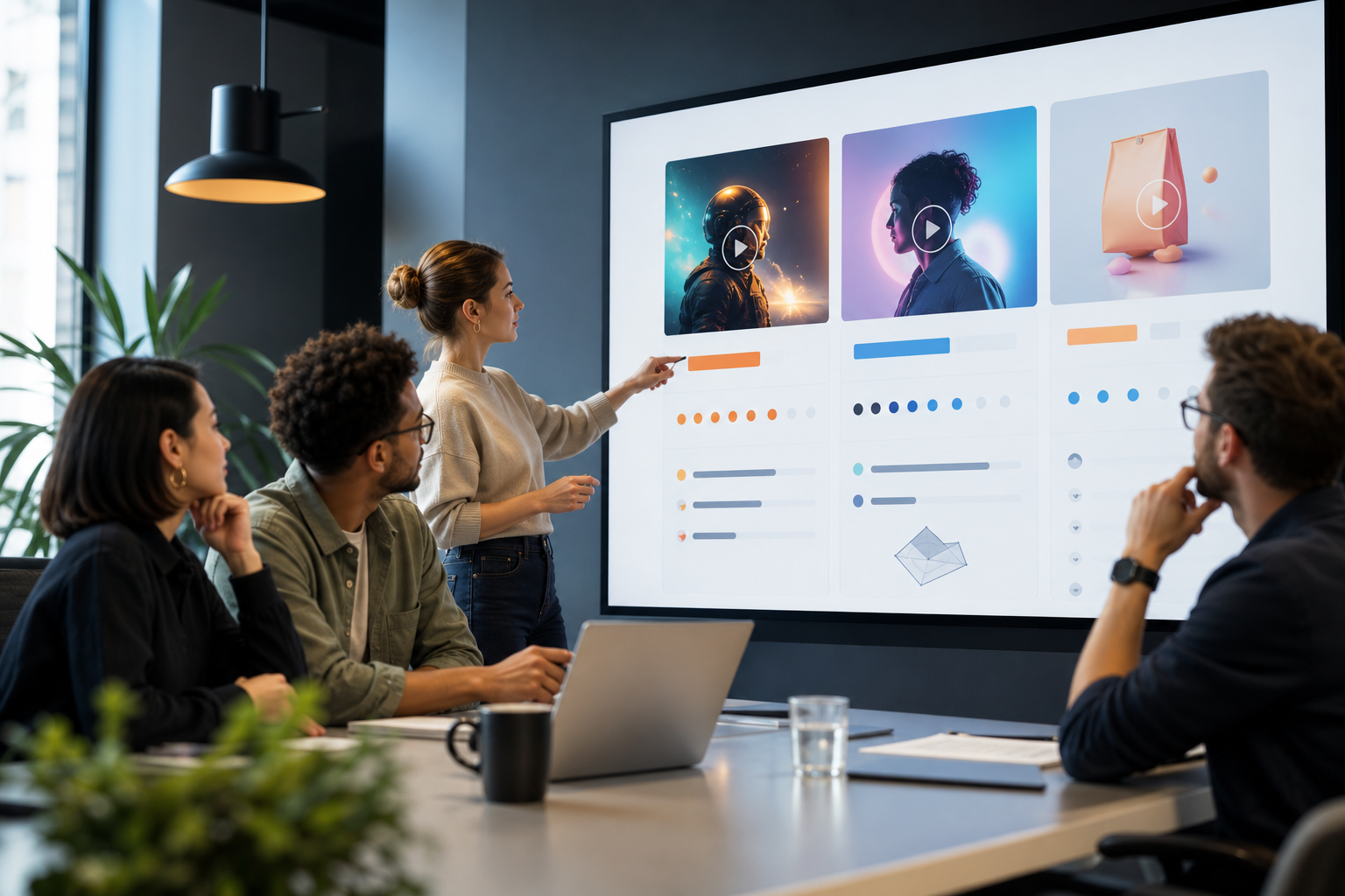 Side-by-side AI video ad platforms chart