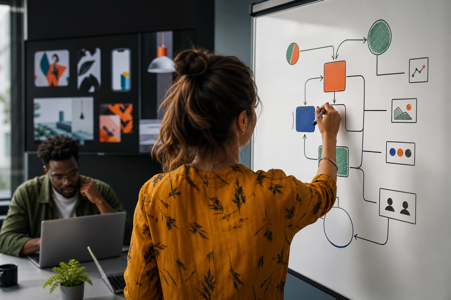 Step-by-step multi-channel ad launch workflow diagram