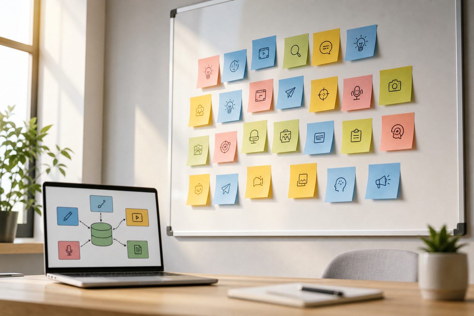 visual system to come up content ideas