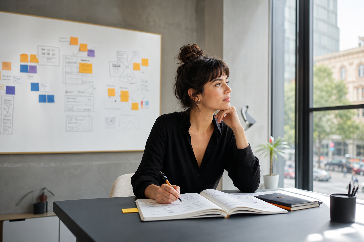 5-step content ideas workflow diagram
