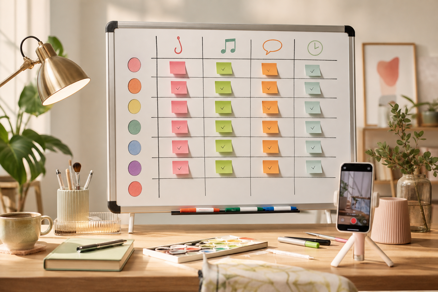 Weekly TikTok content planner template